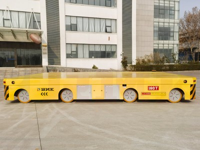 160 tan Pengangkut Beban Berat Omnidirectional Mobile Trackless Transfer Cart