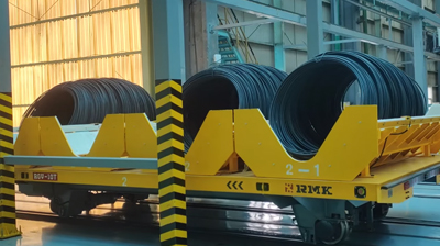 Troli Pemindahan Kereta Api Automatik - Keranjang Pengangkutan RGV